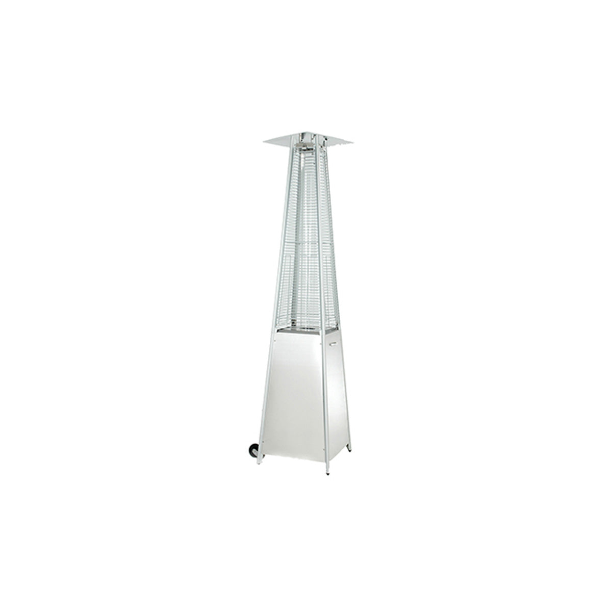 Totai stainless steel glass tube outdoor gas patio heater with visible flame pillar