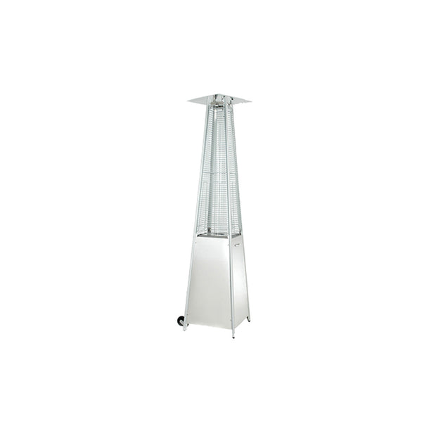 Totai stainless steel glass tube outdoor gas patio heater with visible flame pillar