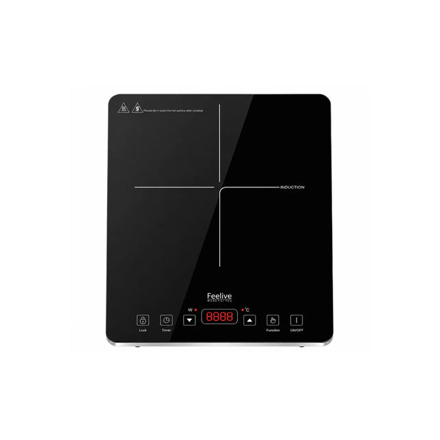 Feelive 2000W SIngle Portable Induction Cooktop Touch Control Black