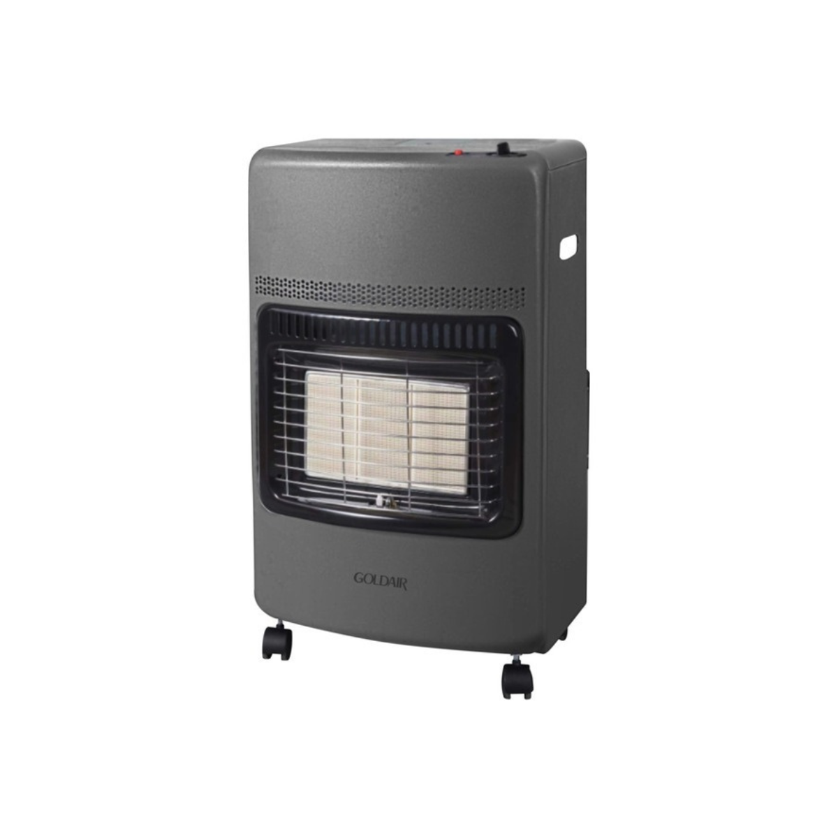 Goldair 3 Panel Gas Heater with Regulator & Wheels - Grey