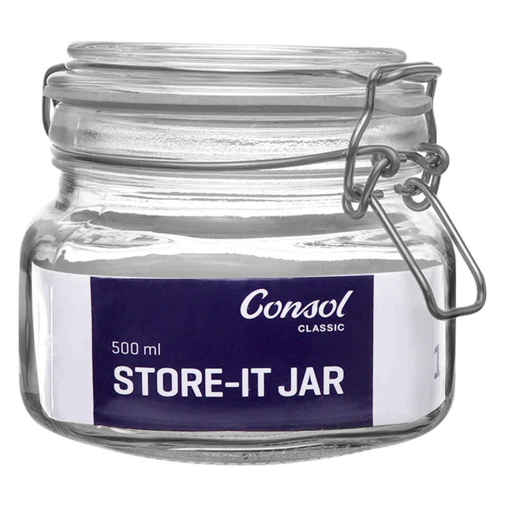 Consol Store-it Jar With Clip Top Lid