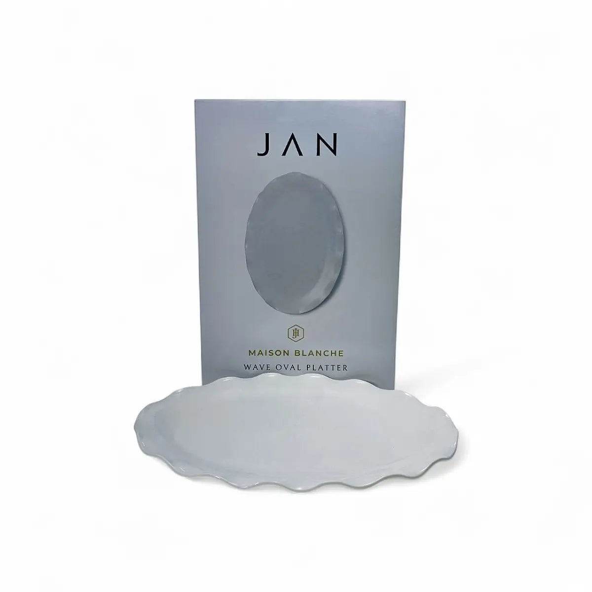 Jan Maison Blanche Wave Oval Platter 40.8cm