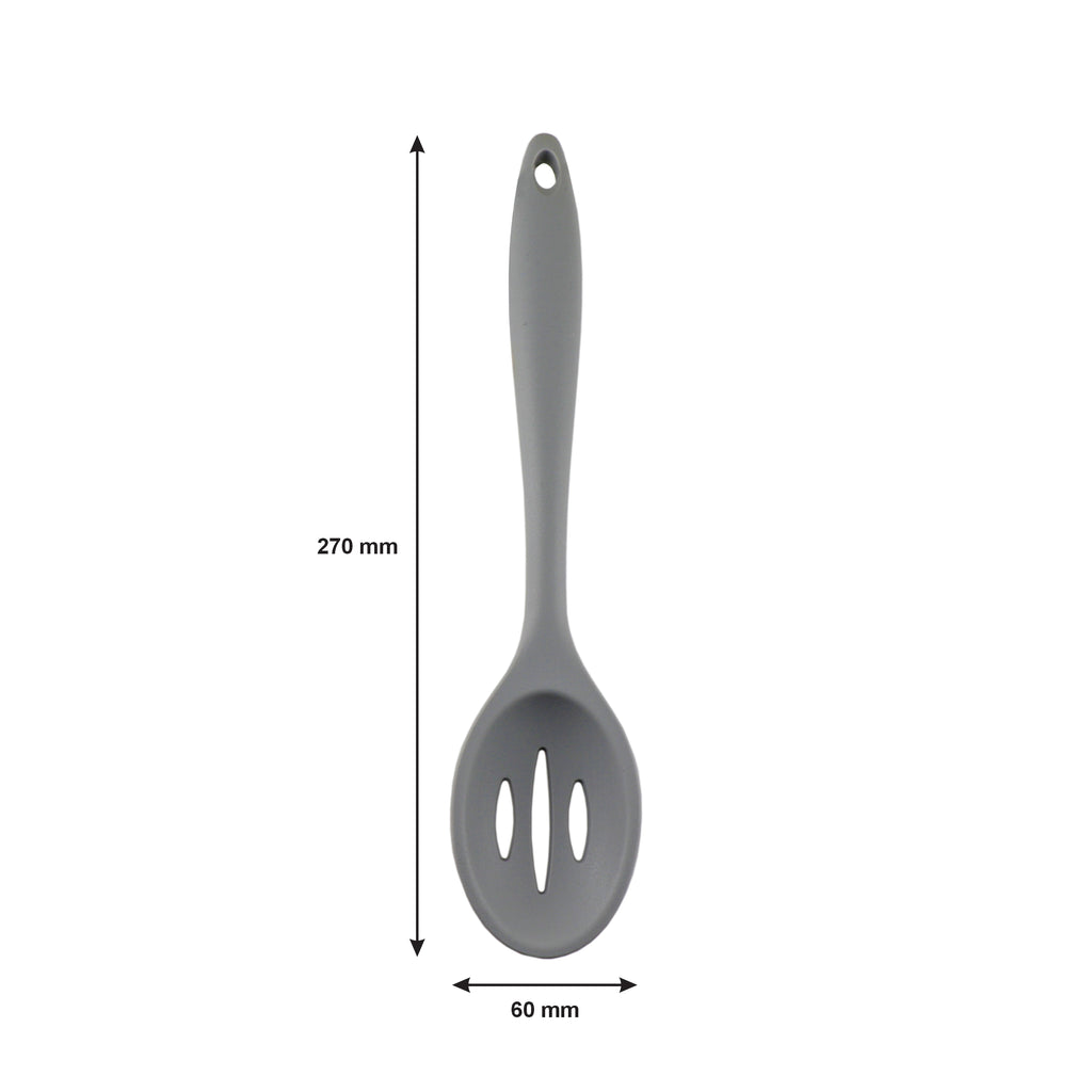 Regent Kitchen Grey Silicone Slotted Spoon