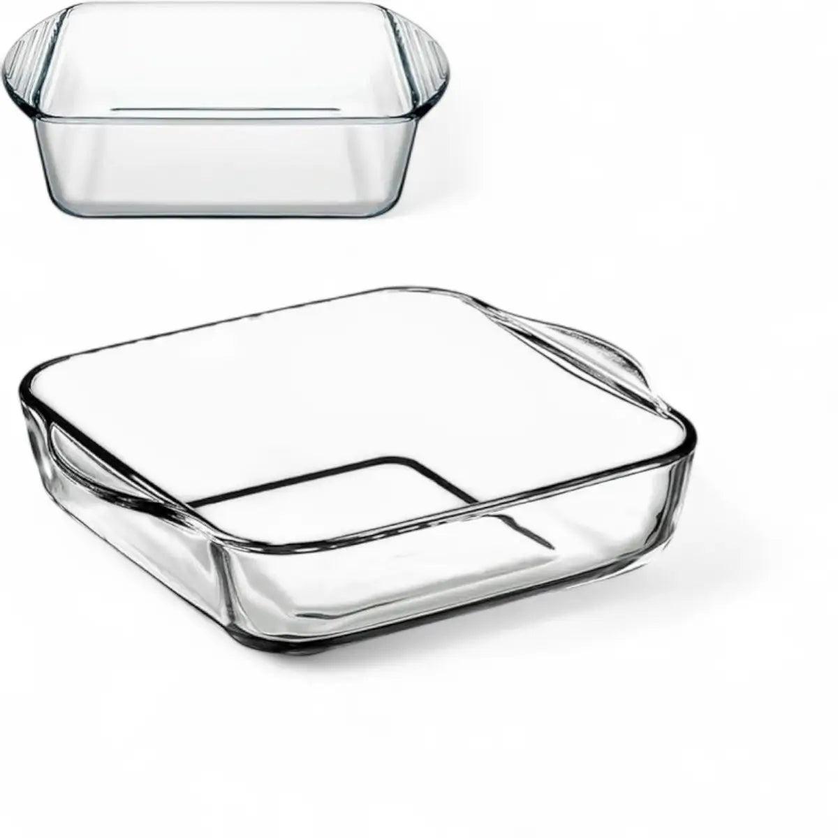 Borcam Square Tray 2 Pc Set 1040 ml + 1950 ml