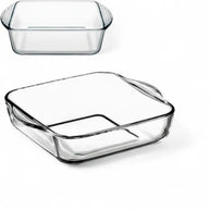 Borcam Square Tray 2 Pc Set 1040 ml + 1950 ml