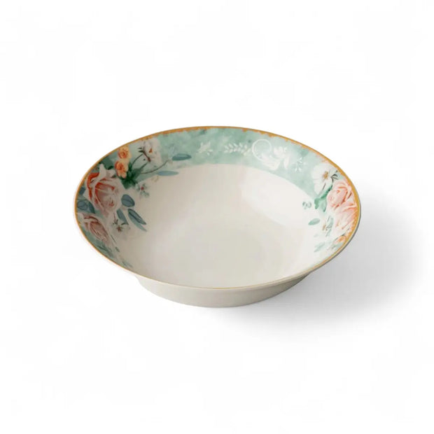 Jenna Clifford Green Floral Salad Bowl
