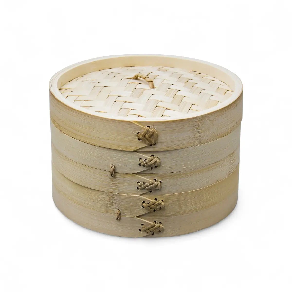 Regent 2-Tier Oriental Bamboo Steamer with Lid (134mm x 210mm)