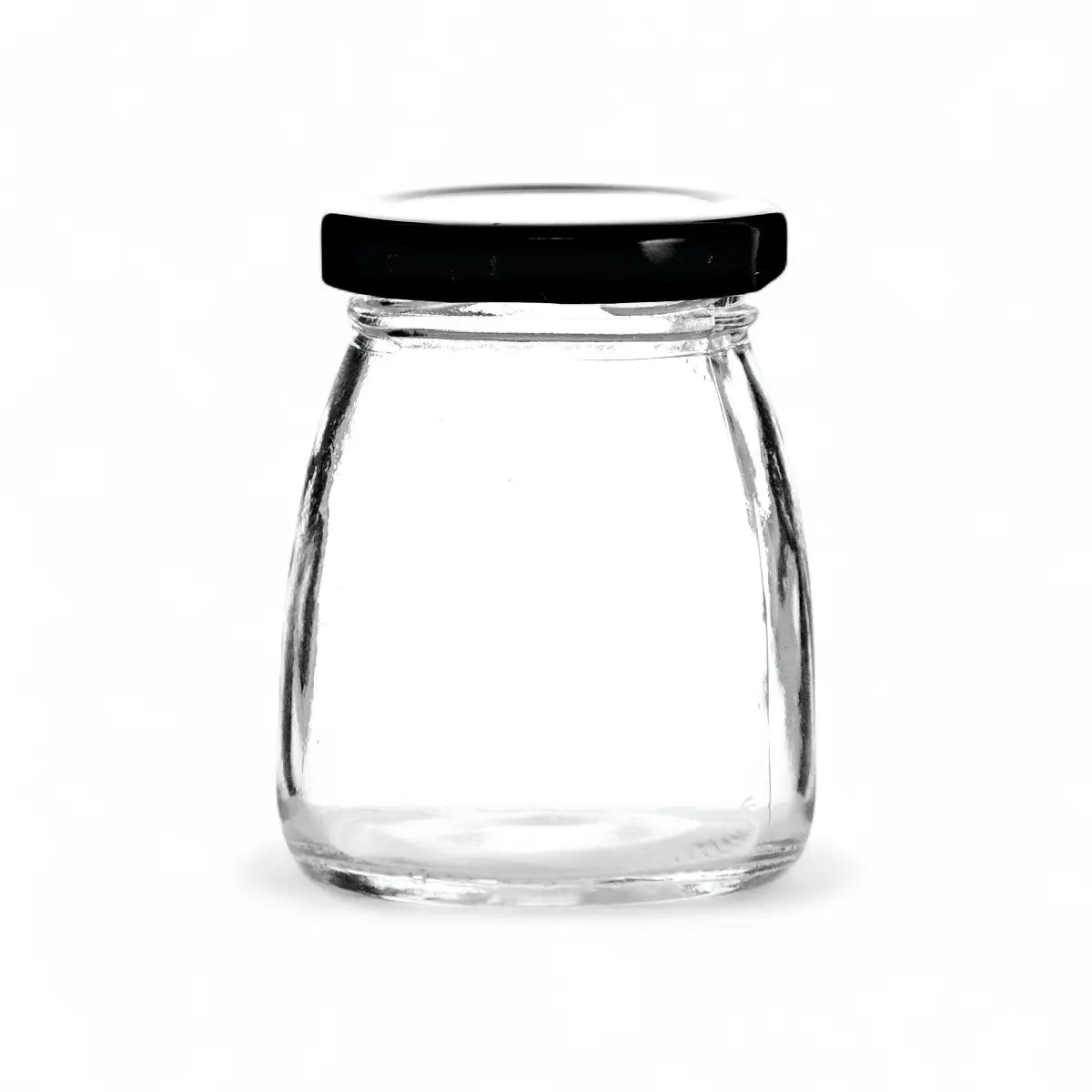 Regent Glass Round Jar With Black Lid 12 Pack - 100ml