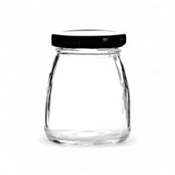 Regent Glass Round Jar With Black Lid 12 Pack - 100ml
