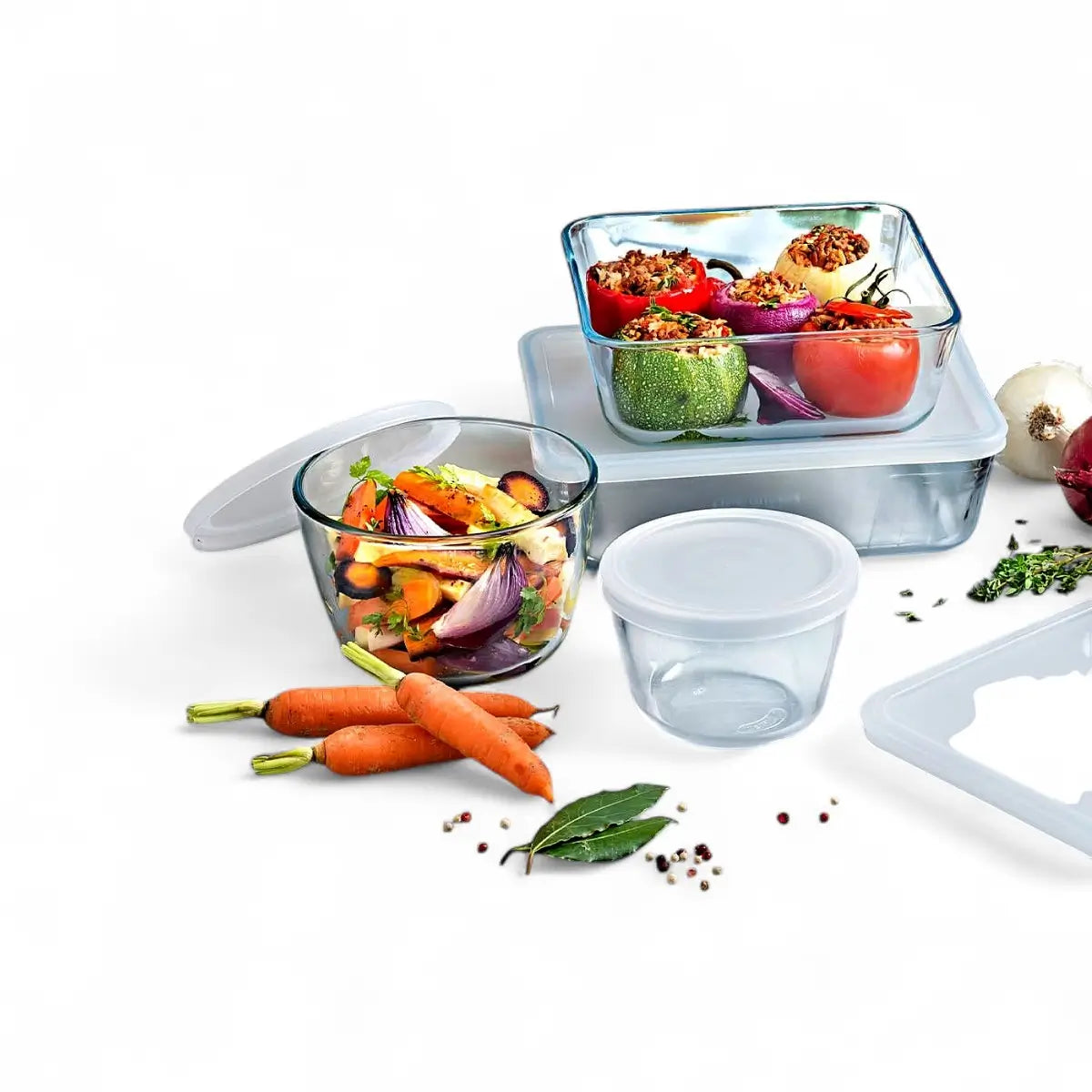 Pyrex Cook & Freeze Round Dish with Lid 1.1L