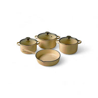 Continental Homeware 7pc Cast Iron Set With Glass Lid