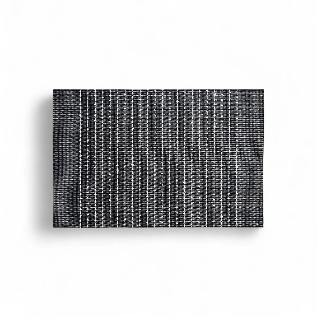 Regent Place Mats Pvc/cotton Weave Black/white Stripe 4 Pack Roll