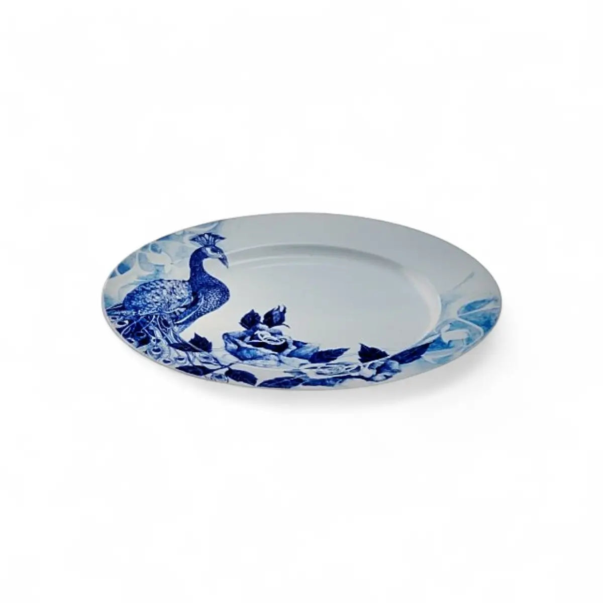 Jenna Clifford Peacock Sapphire Garden Dinner Plate Set of 4