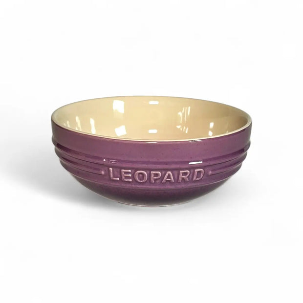 Leopard Ceramic Soup Bowl - Rainbow