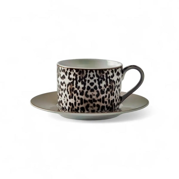 Jenna Clifford Leopard Cup & Saucer in Gift Box