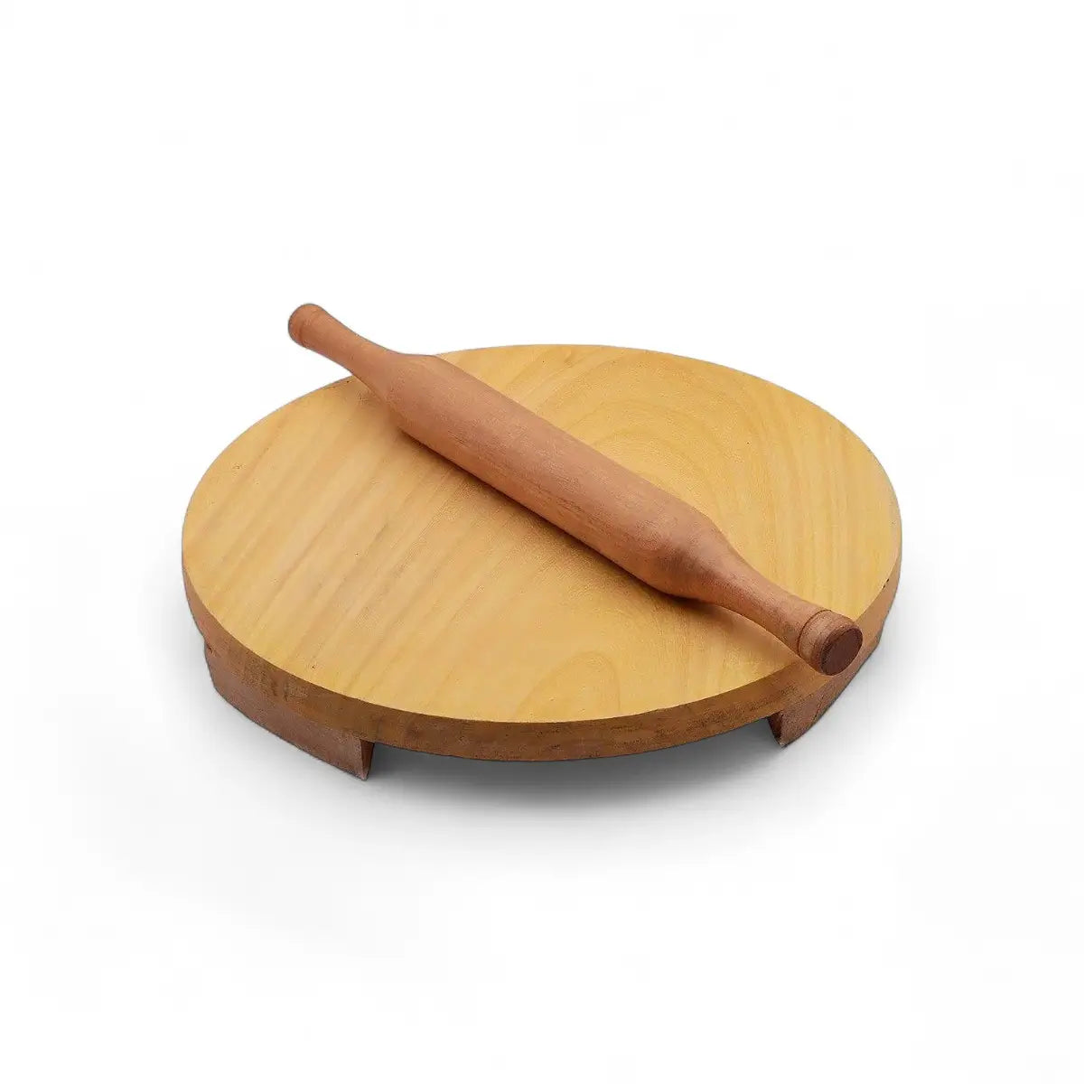 Wooden Roti Rolling Board with Rolling Pin - 28.5cm