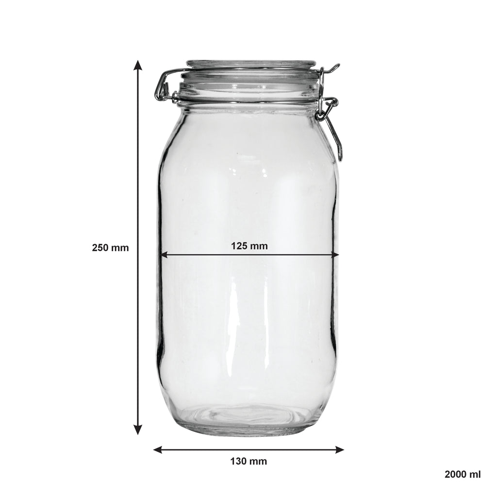 Regent Hermetic Glass Canister With Clip Seal Glass Lid