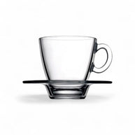 Pasabahce Aqua Coffee Cup & Saucer 215ml 6Pc