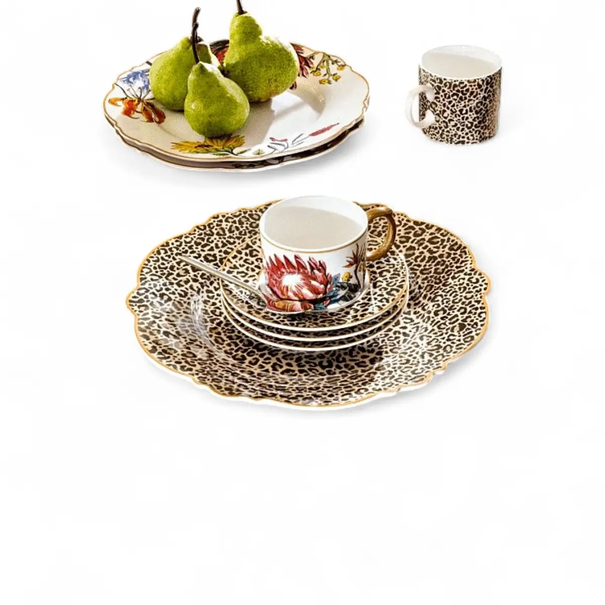 Jenna Clifford Wild Bloom Cup & Saucer Set of 4