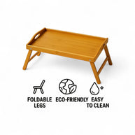 Regent Bamboo Bed Tray With Foldable Legs, (500x300x60/230mm)