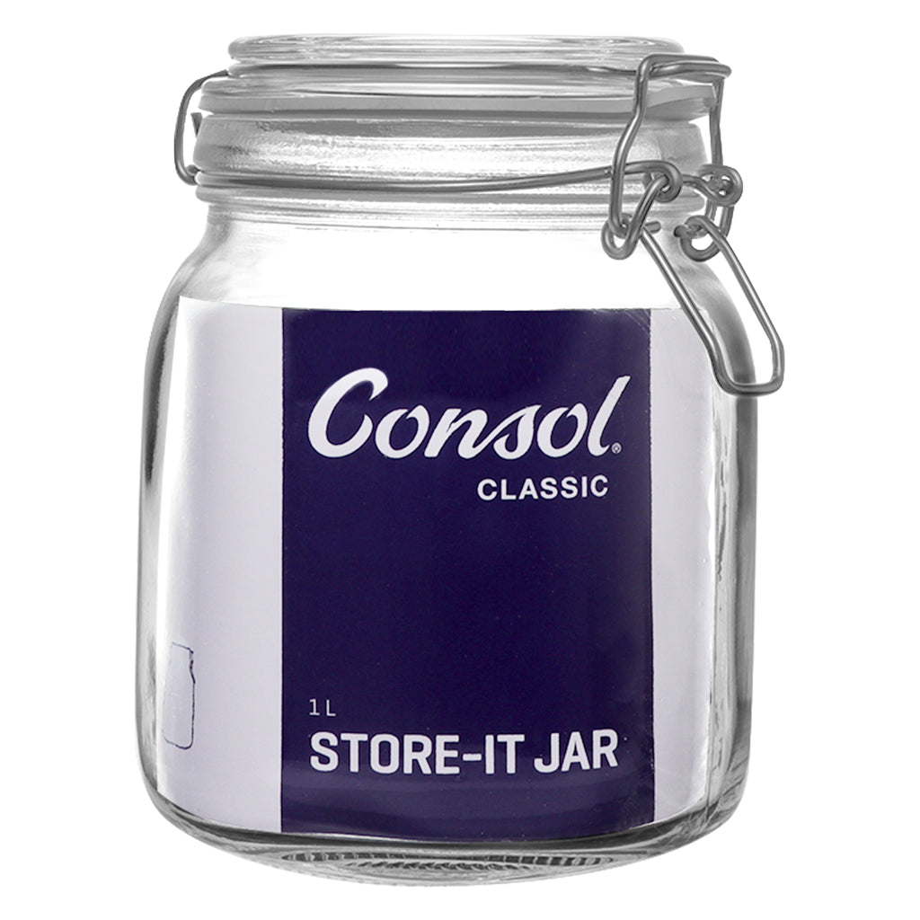 Consol Store-it Jar With Clip Top Lid