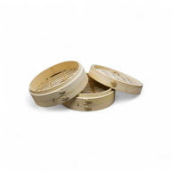Regent 2-Tier Oriental Bamboo Steamer with Lid (134mm x 210mm)