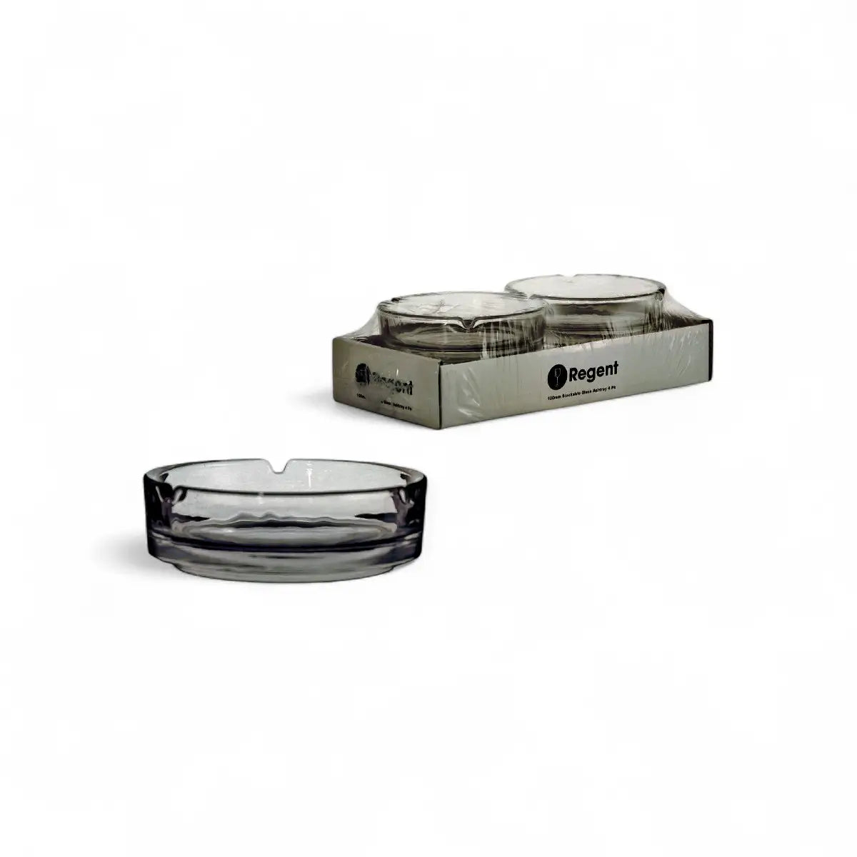 Regent Glass Ash tray Round Set Of 4