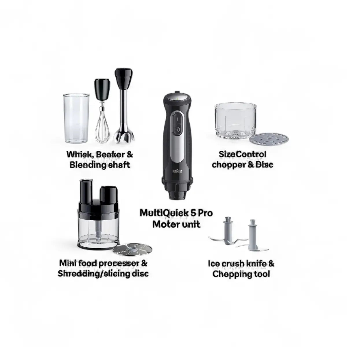 Braun Multiquick 5 Pro Hand Blender + Mini Processor 1000w