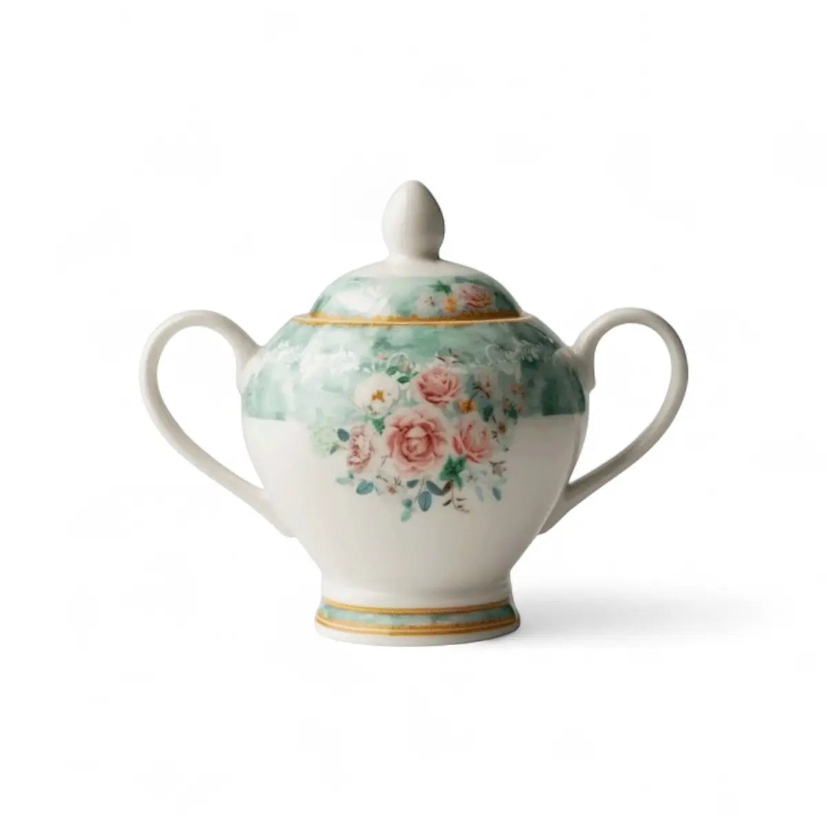 Jenna Clifford Green Floral Sugar Pot