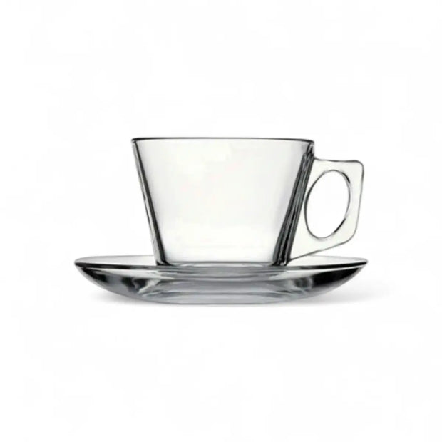 Pasabahce Vela Teacup & Saucer 195ml – Set Of 6