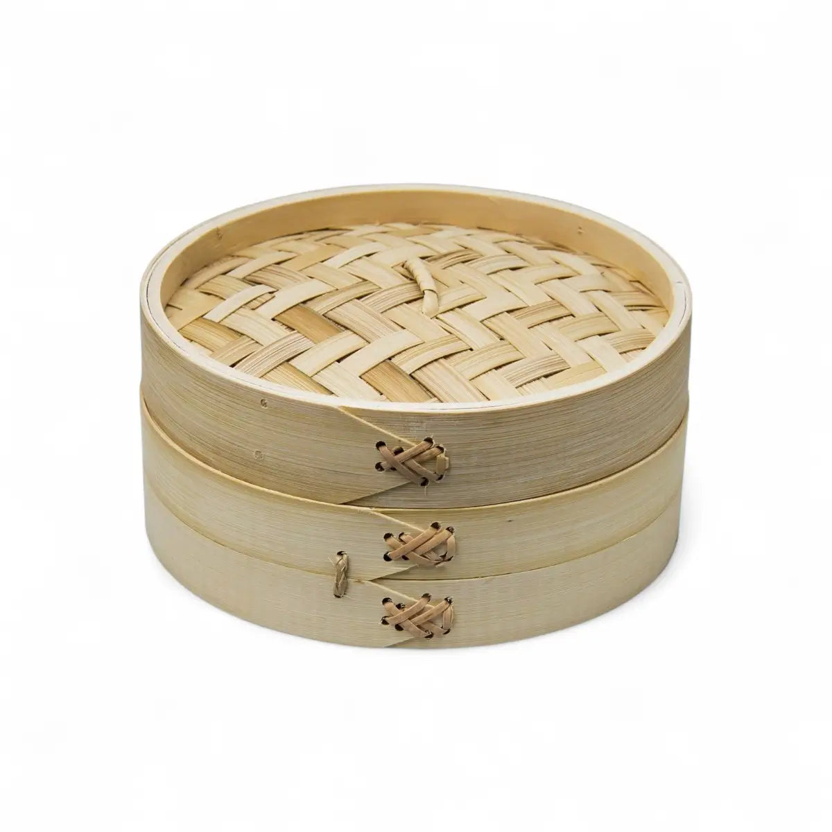 Regent 1-Tier Oriental Bamboo Steamer with Lid (180mm x 84mm)