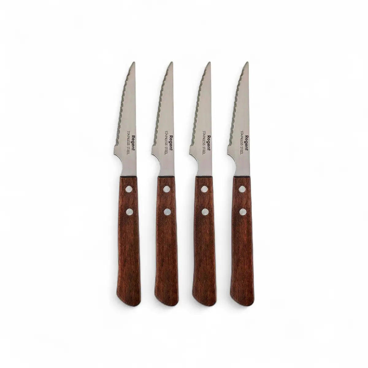 Regent Steak Knives with Wooden Handles Set Of 4
