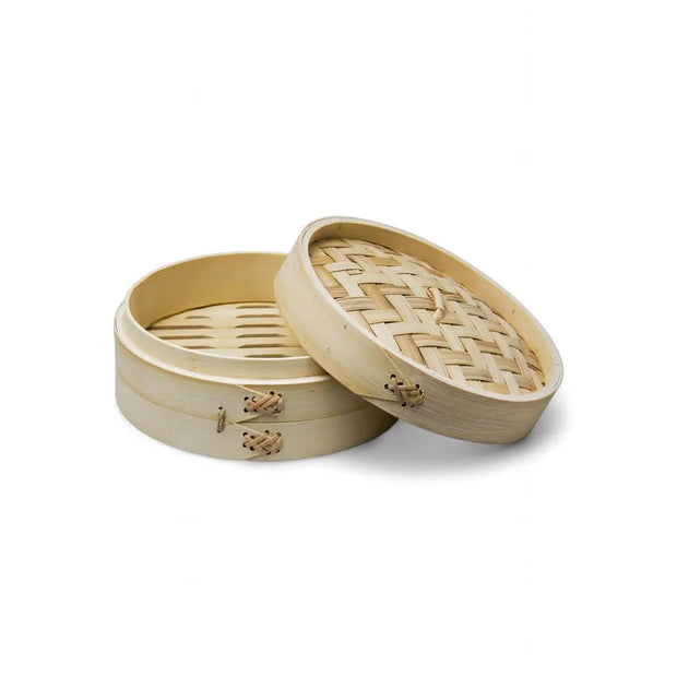 Regent 1-Tier Oriental Bamboo Steamer with Lid (180mm x 84mm)