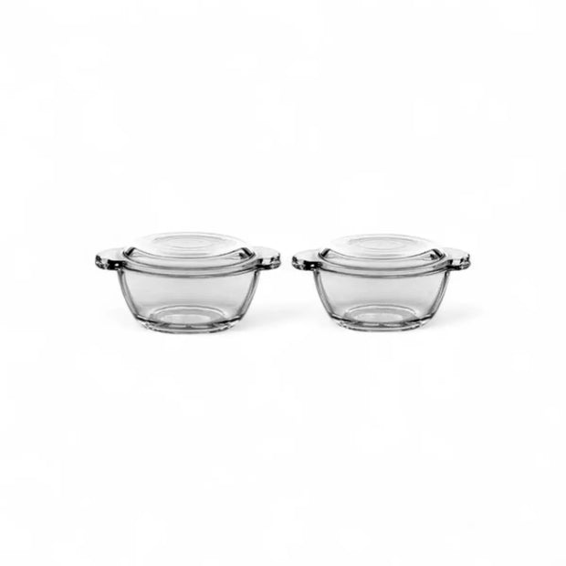 Pasabahce Basic Round Bowl With Cover 2pc