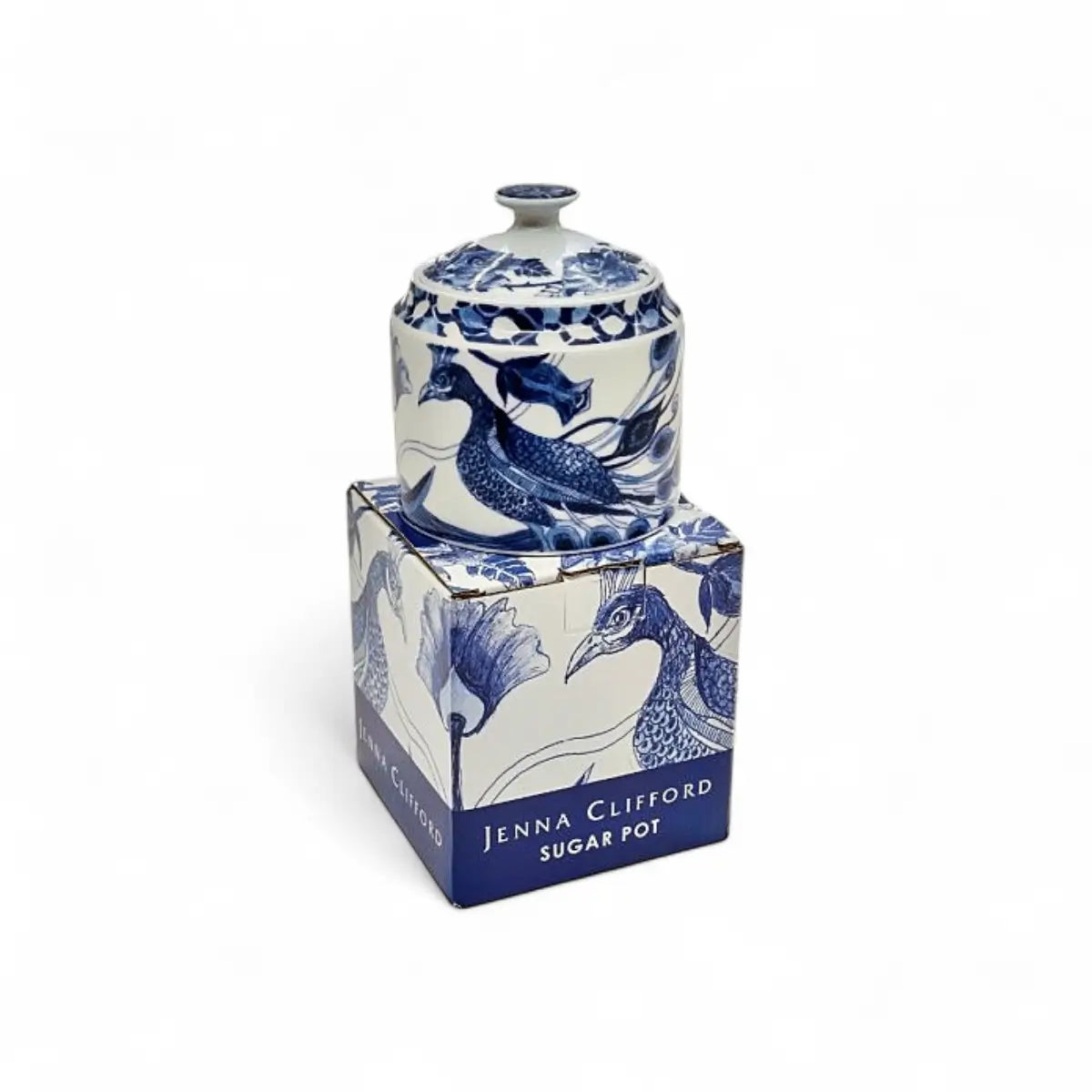 Jenna Clifford Peacock Sapphire Garden Sugar Pot