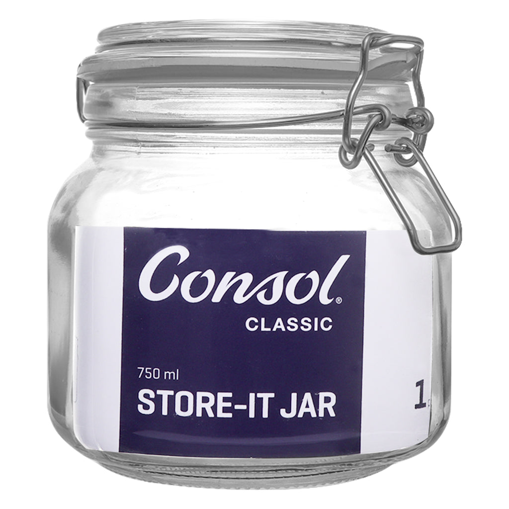 Consol Store-it Jar With Clip Top Lid