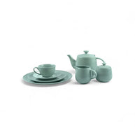 Jenna Clifford Embossed Lines Mermaid Mist Sugar Pot