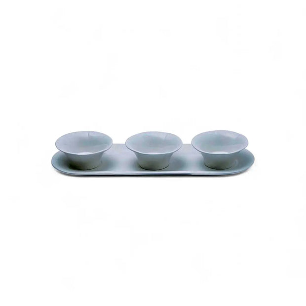 Jan Maison Blanche Plate with 3 Bowls