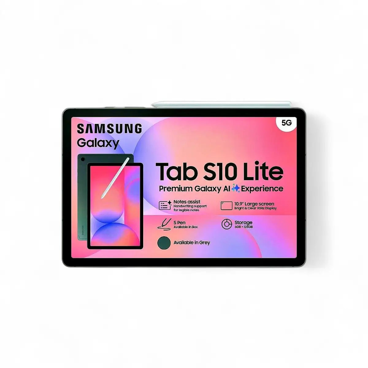 Samsung Galaxy Tab S10 Lite 5G (10.9-Inch) | 6GB RAM | 128GB Storage | Gray