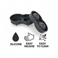 Bar Butler Large 2 Ball Ice Mould Grey Silicone