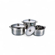 Rolux 6pc Stainless Steel Stock Pot With lid