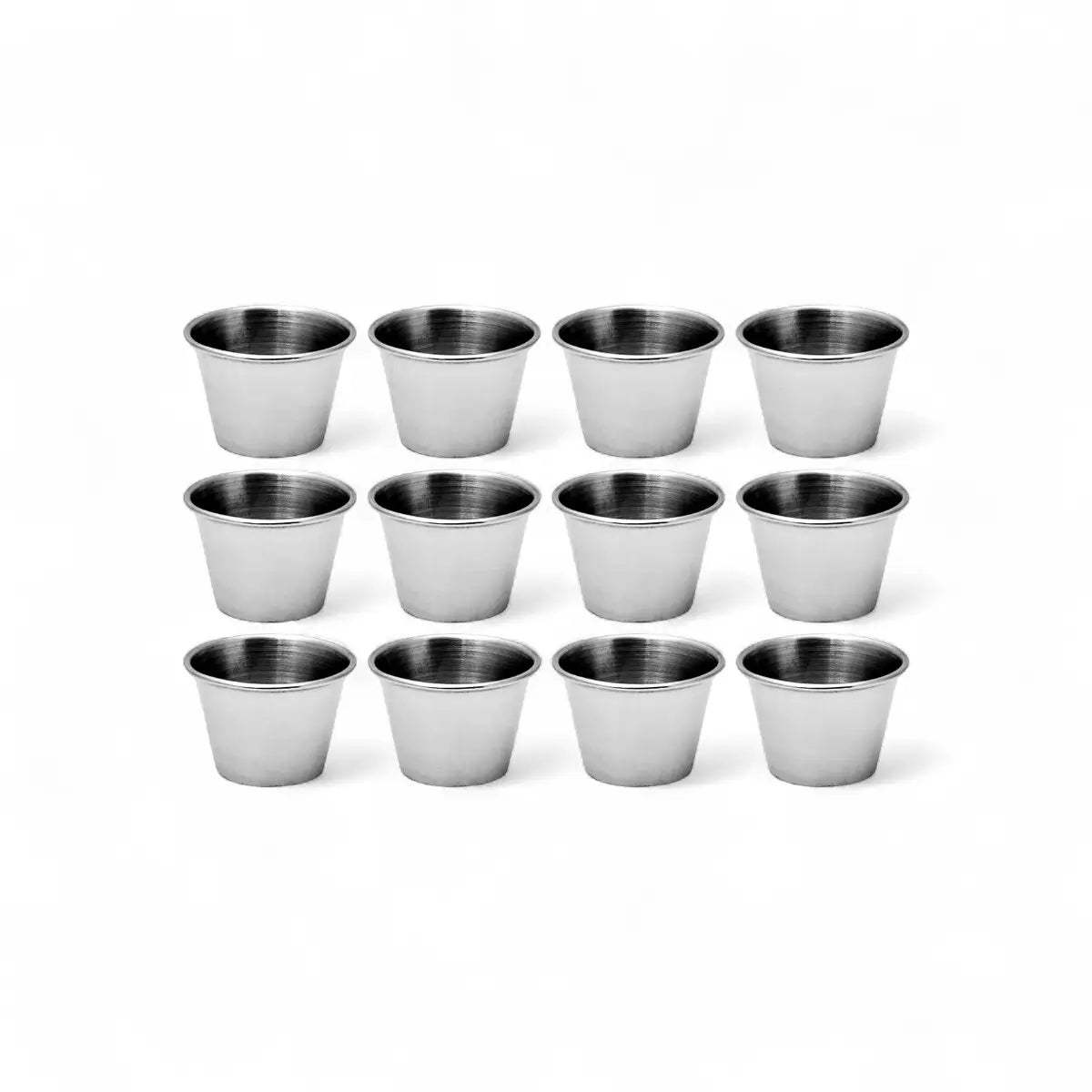 Regent Sauce Cup Stainless Steel 1 Doz, 56ml - 38x55mm Diameter