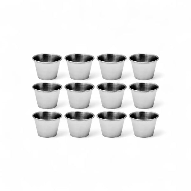 Regent Sauce Cup Stainless Steel 1 Doz, 56ml - 38x55mm Diameter