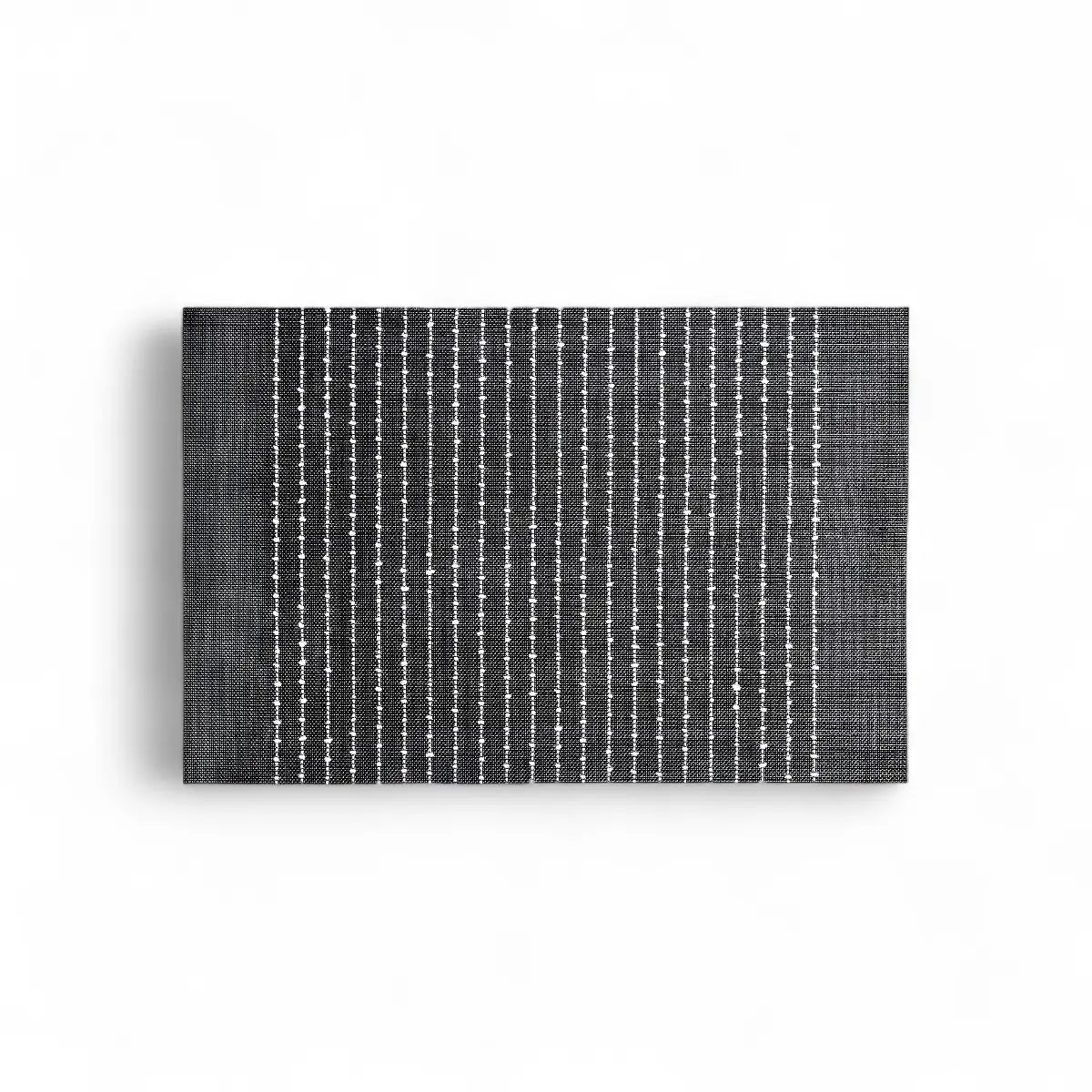 Regent Place Mats Pvc/cotton Weave Black/white Stripe 4 Pack Roll