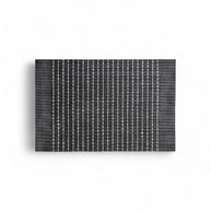 Regent Place Mats Pvc/cotton Weave Black/white Stripe 4 Pack Roll