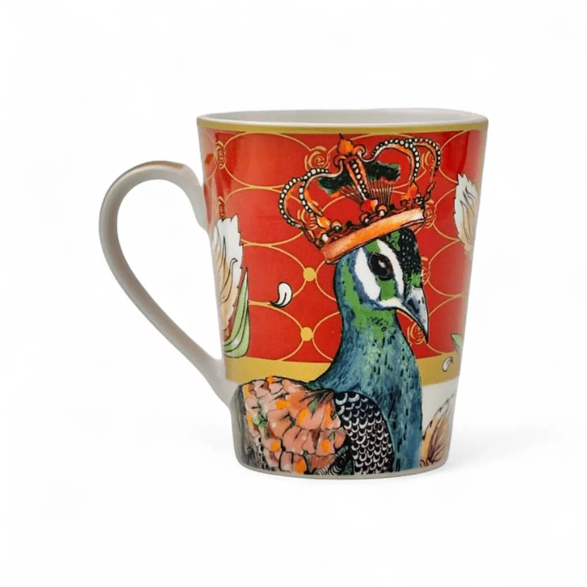 Jenna Clifford Peacock Red Coffee Mug In Gift Box