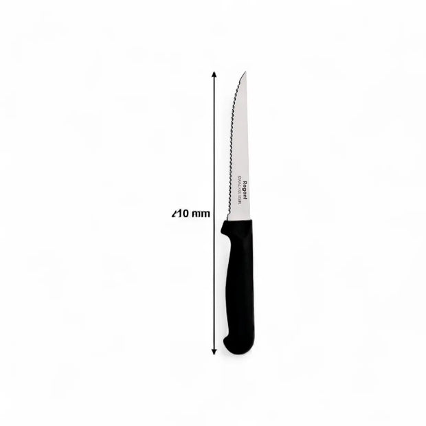 Regent Steak Knife With Sharp Tip Black