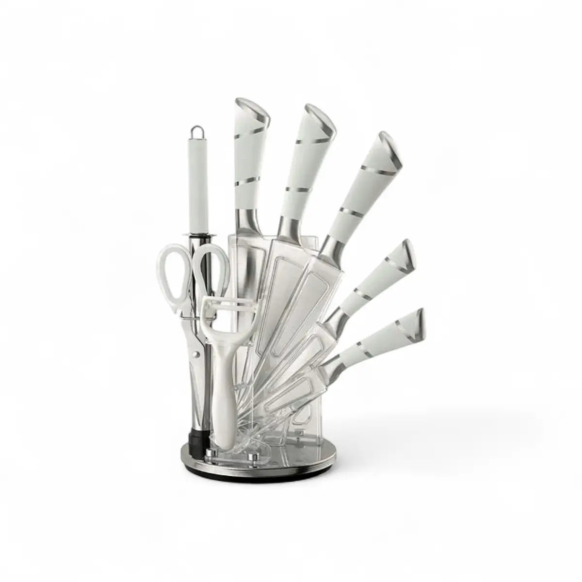 Continental Homeware Knife Set White 9pc