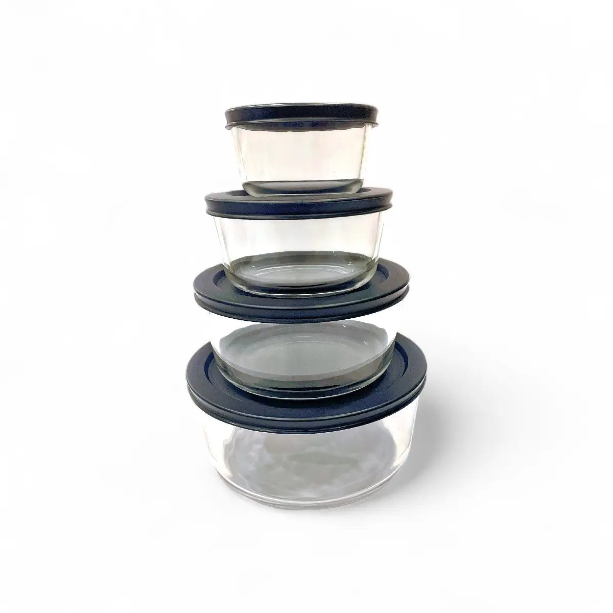 Continental Homeware 4pc Round Glass Container