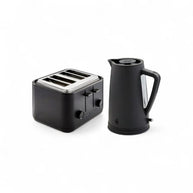 Swan Stealth Breakfast Pack Black - Kettle 1.7L & 4 Slice Toaster